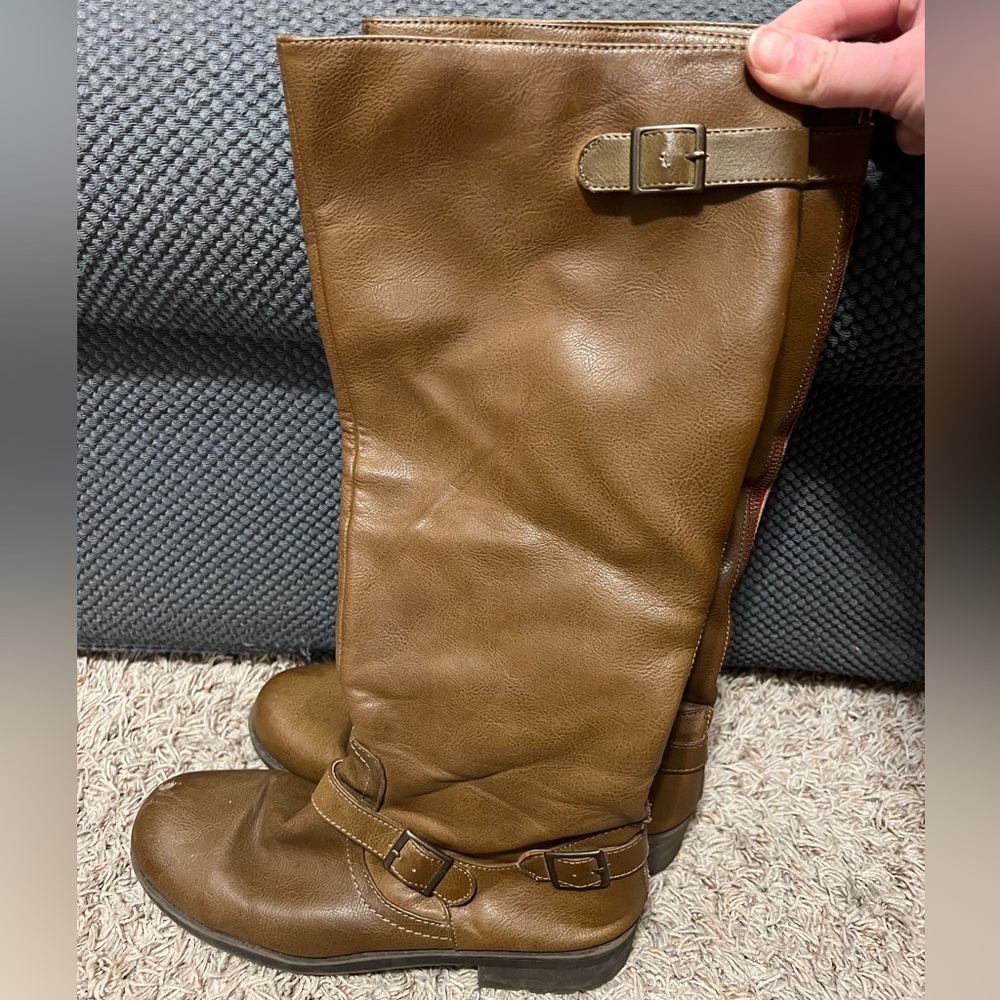 Tan knee high boots from Target